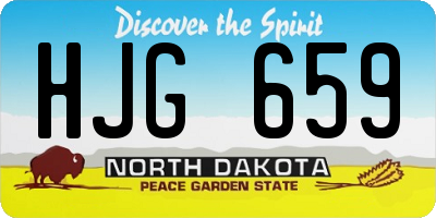 ND license plate HJG659