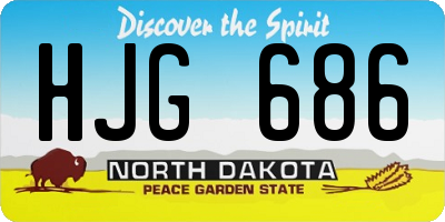 ND license plate HJG686