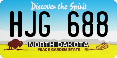 ND license plate HJG688