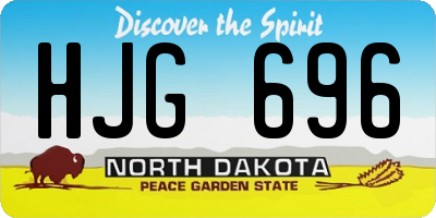 ND license plate HJG696