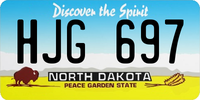 ND license plate HJG697