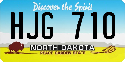 ND license plate HJG710