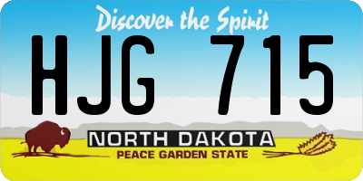 ND license plate HJG715