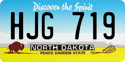 ND license plate HJG719