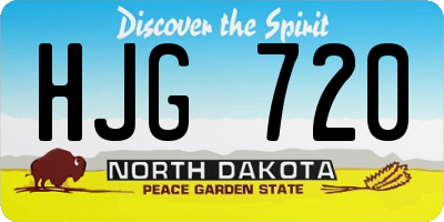 ND license plate HJG720