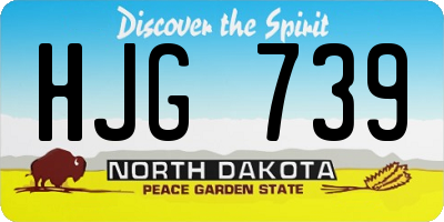 ND license plate HJG739