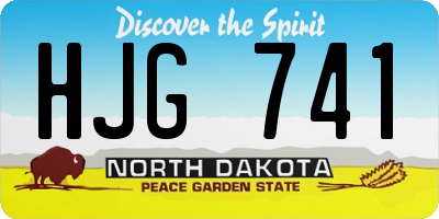 ND license plate HJG741