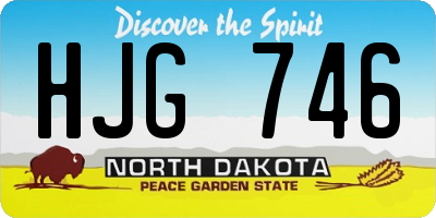 ND license plate HJG746