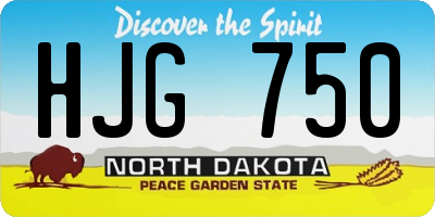 ND license plate HJG750