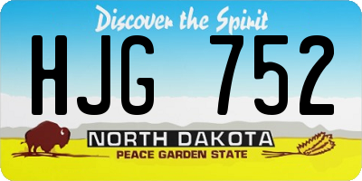 ND license plate HJG752