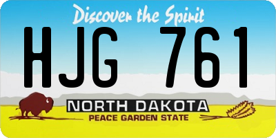 ND license plate HJG761