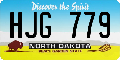 ND license plate HJG779