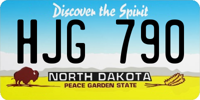 ND license plate HJG790