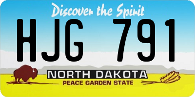 ND license plate HJG791