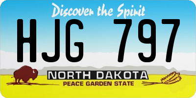 ND license plate HJG797