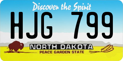 ND license plate HJG799