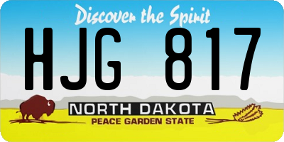 ND license plate HJG817