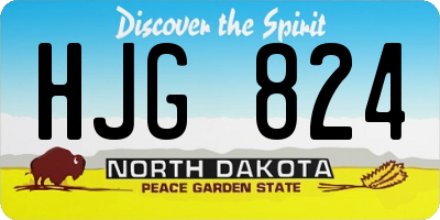 ND license plate HJG824