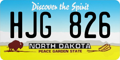 ND license plate HJG826