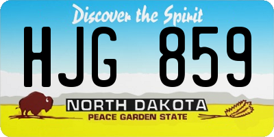 ND license plate HJG859