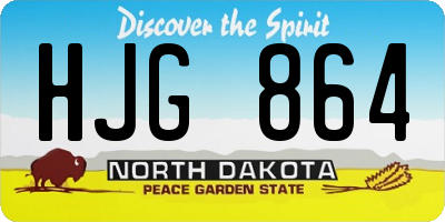 ND license plate HJG864