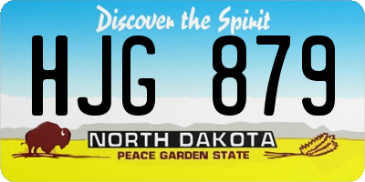 ND license plate HJG879