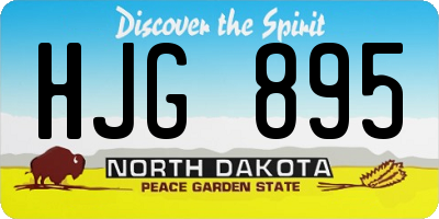 ND license plate HJG895