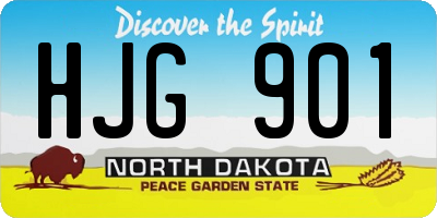 ND license plate HJG901