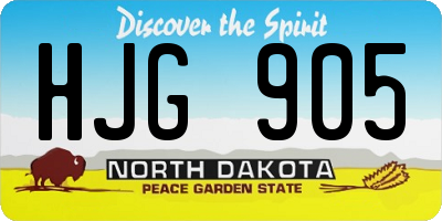 ND license plate HJG905