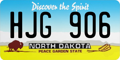 ND license plate HJG906