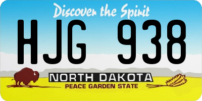 ND license plate HJG938