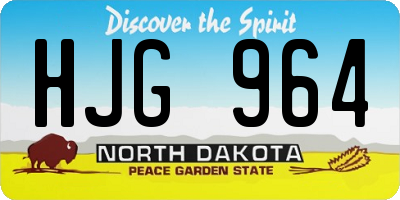 ND license plate HJG964