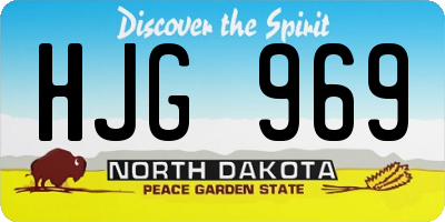 ND license plate HJG969