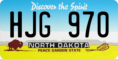 ND license plate HJG970