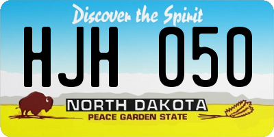 ND license plate HJH050