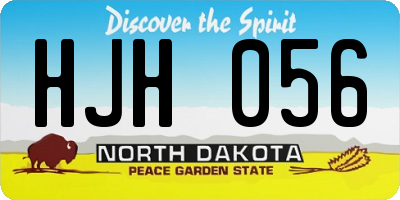 ND license plate HJH056