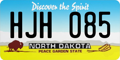 ND license plate HJH085