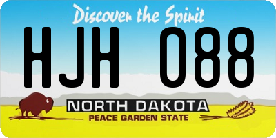 ND license plate HJH088