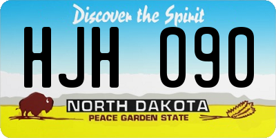 ND license plate HJH090