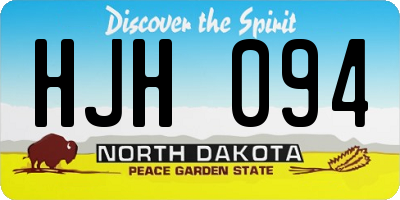 ND license plate HJH094