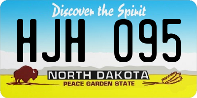 ND license plate HJH095