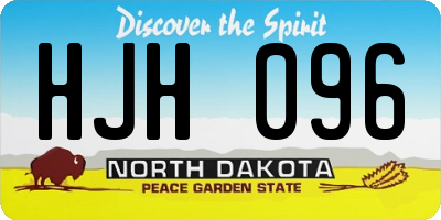 ND license plate HJH096