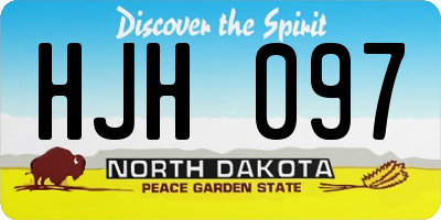 ND license plate HJH097