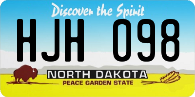 ND license plate HJH098