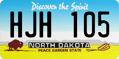 ND license plate HJH105