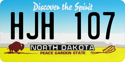 ND license plate HJH107