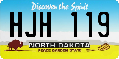 ND license plate HJH119