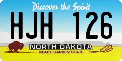 ND license plate HJH126