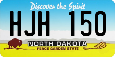 ND license plate HJH150