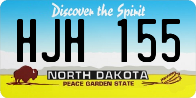 ND license plate HJH155